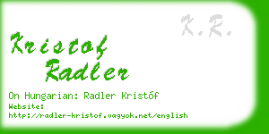 kristof radler business card