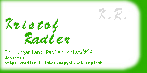 kristof radler business card